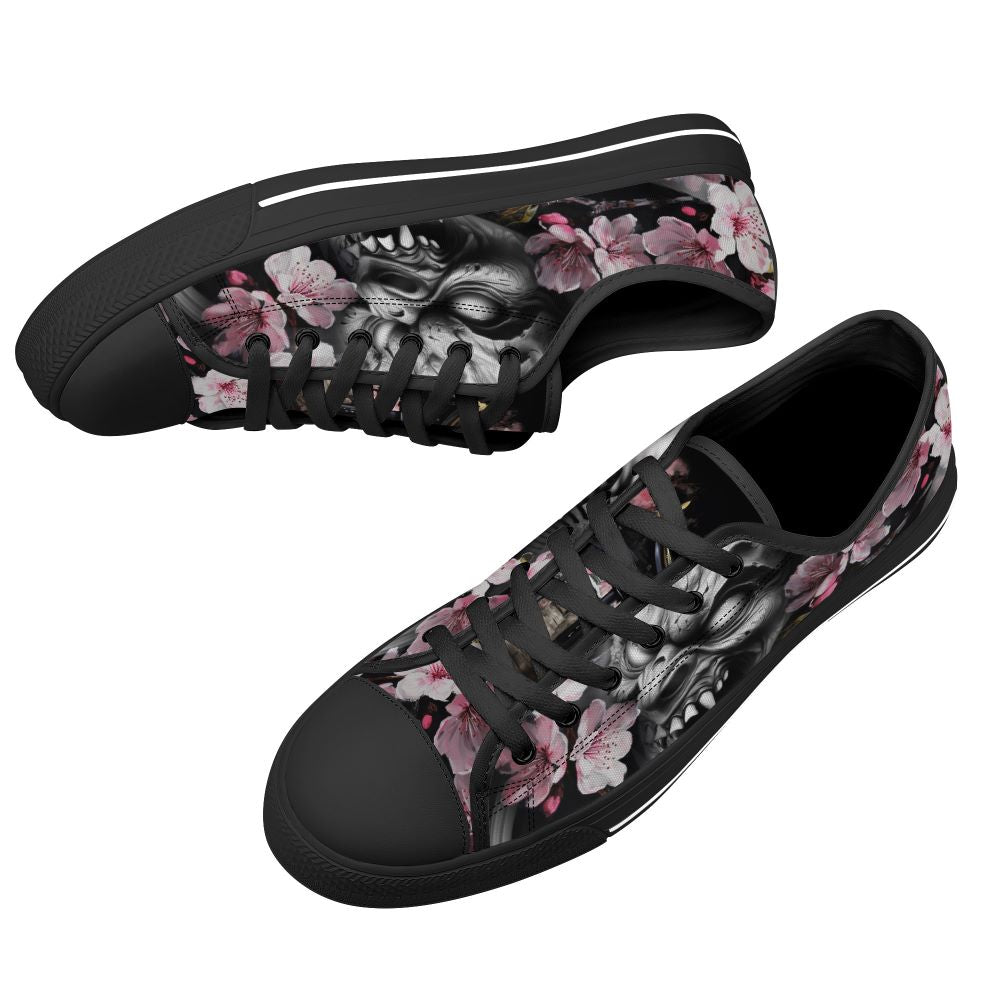 Oni's Geisha Blossom Low Top Black Kickitink 7