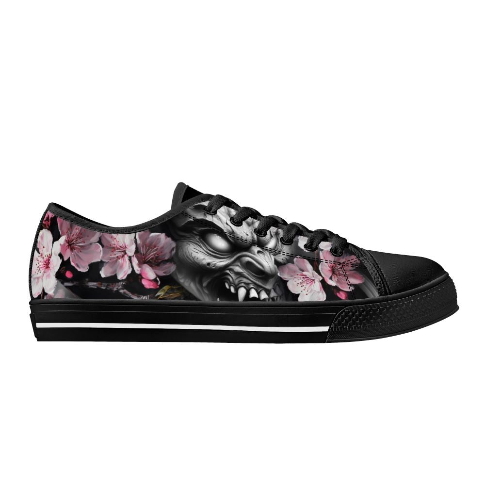 Oni's Geisha Blossom Low Top Black Kickitink 2