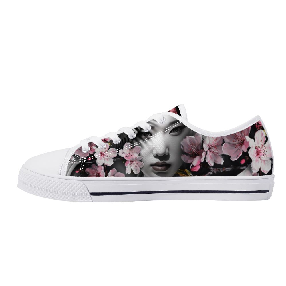 Oni's Geisha Blossom Low Top White 1