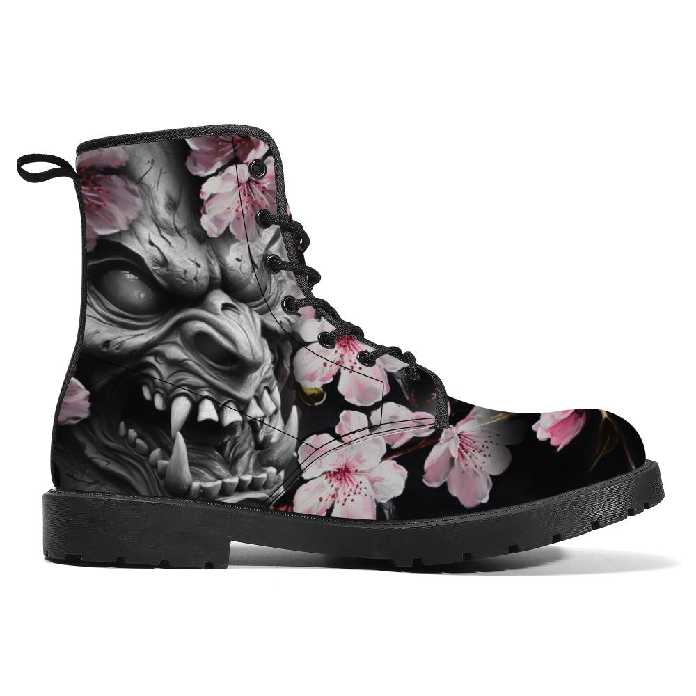 Oni Geisha Blossom Leather Boot Kickitink 2