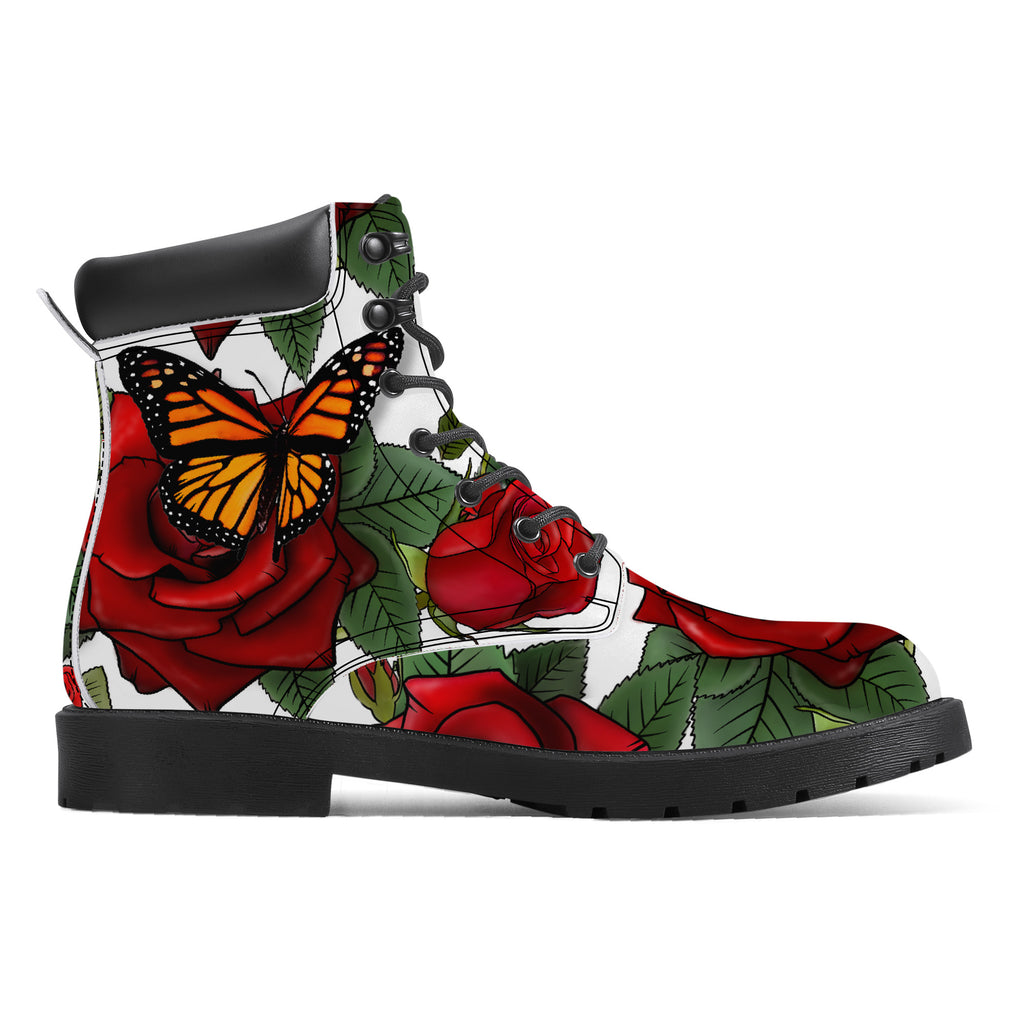 Rose Butterfly Classic Boot Black Kickitink 2