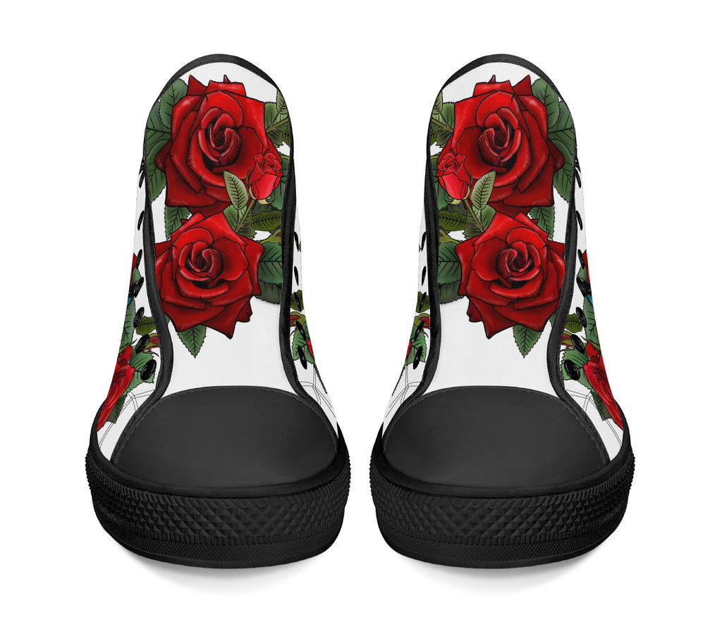 Rose Butterflies High Tops Black Kickitink 6