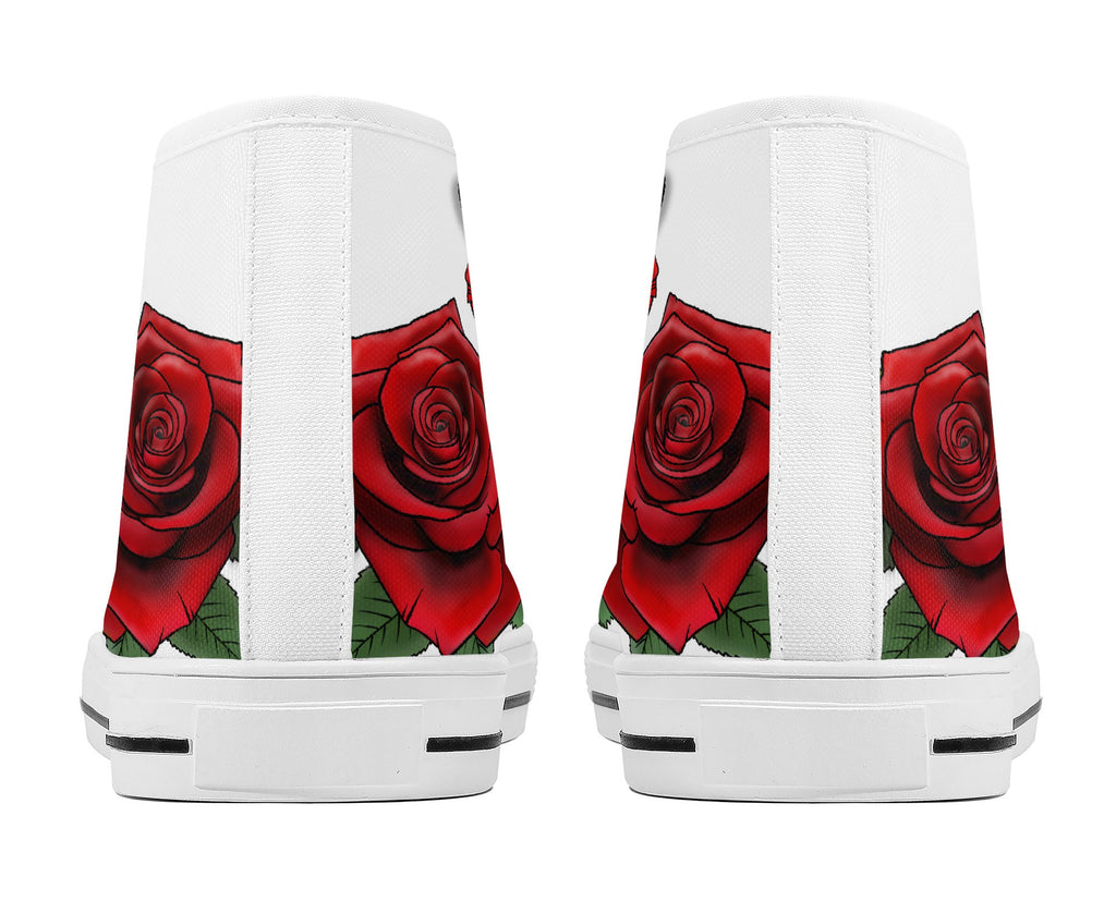 Rose Butterflies High Tops White Kickitink 4