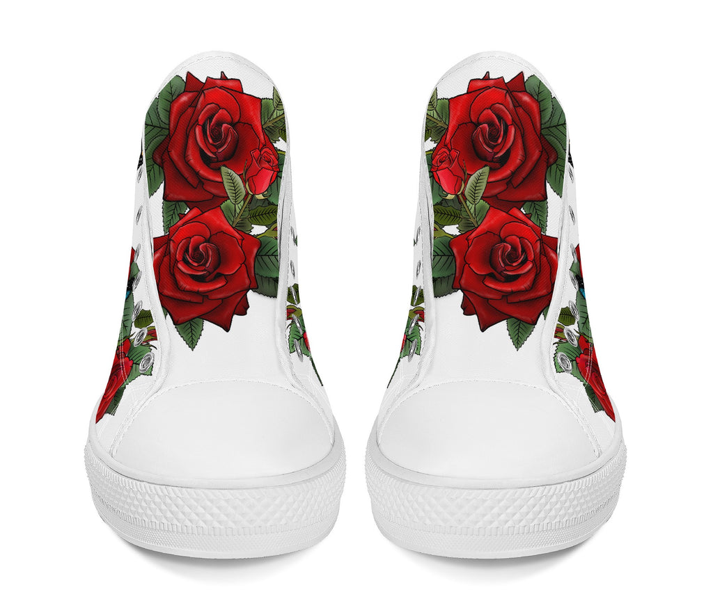 Rose Butterflies High Tops White Kickitink 6