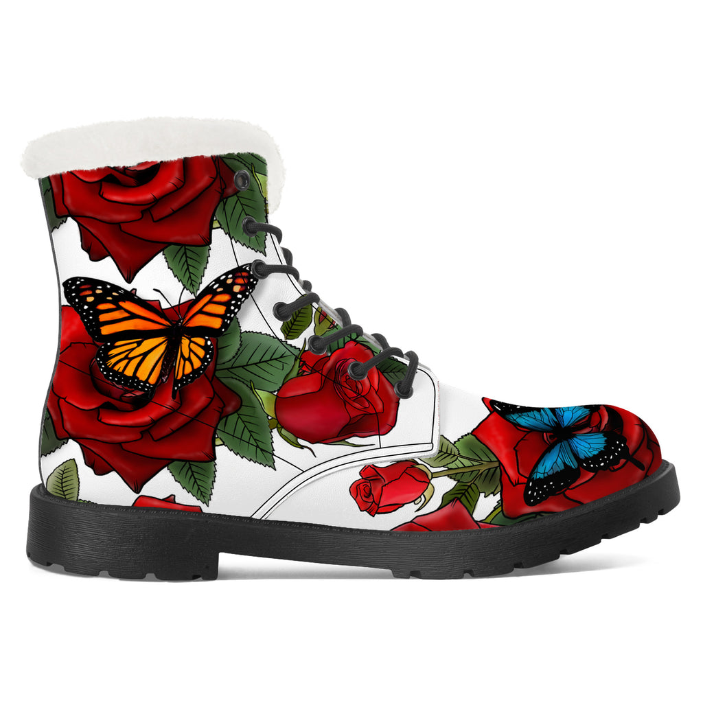 Rose Butterfly Winter Boot Black Kickitink 2