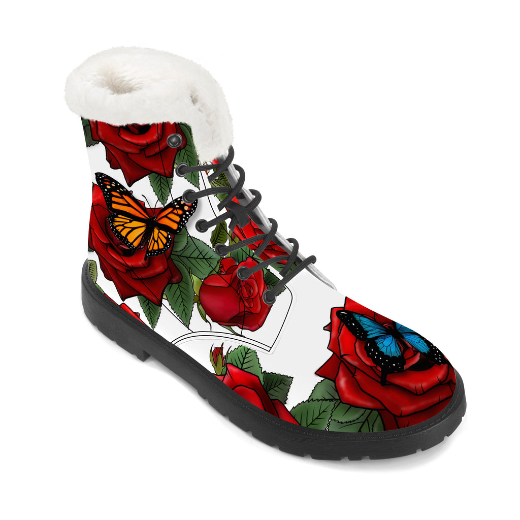 Rose Butterfly Winter Boot Black Kickitink 5