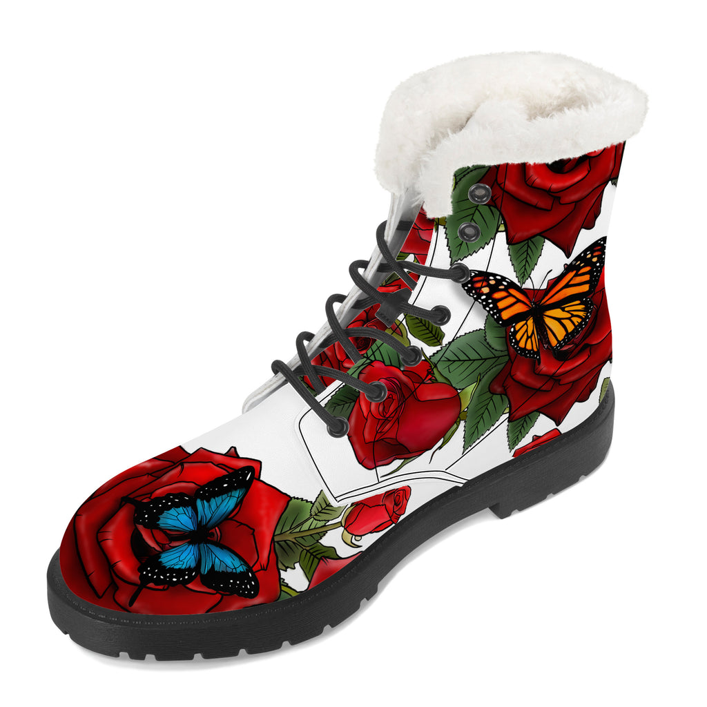 Rose Butterfly Winter Boot Black Kickitink 4