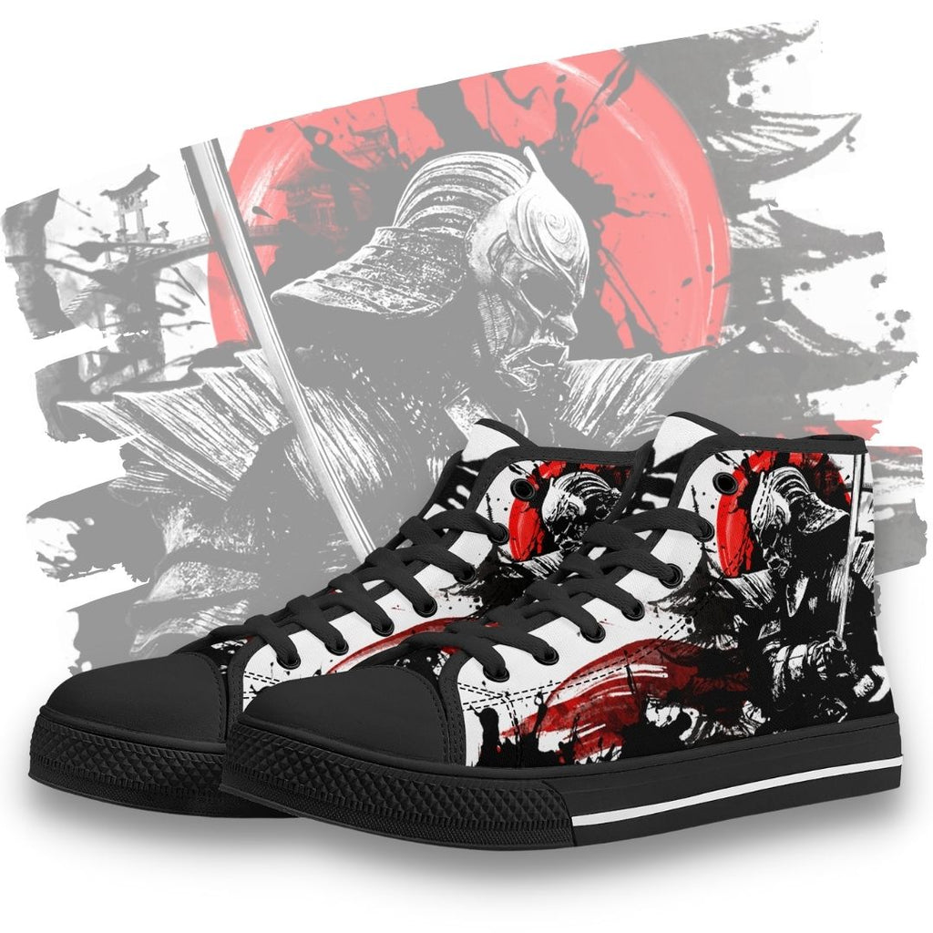 Samurai Warrior High Tops Black Kickitink Feature