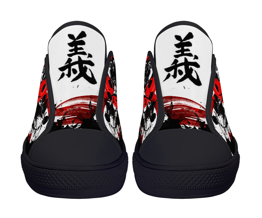 Samurai Warrior Low Tops Black Kickitink 6