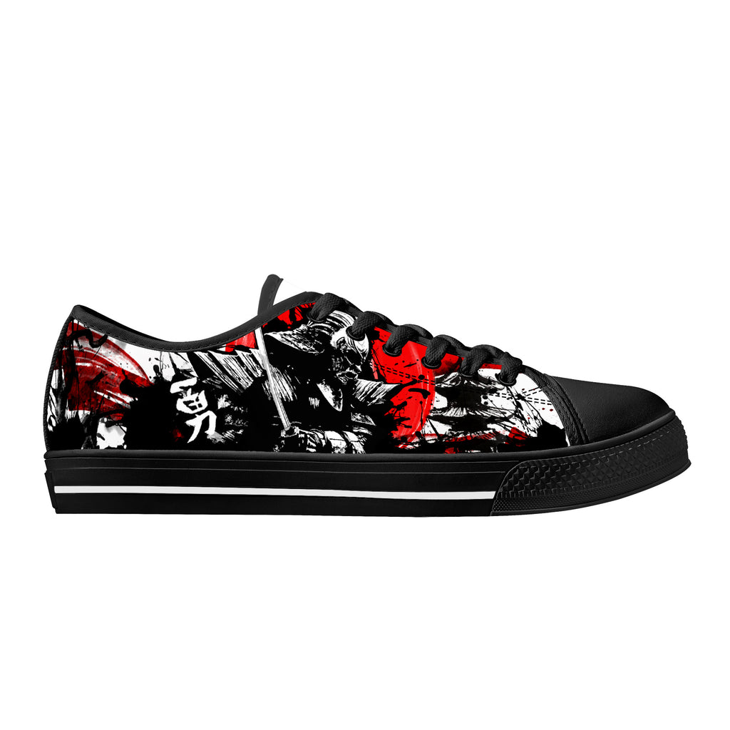 Samurai Warrior Low Tops Black Kickitink 2