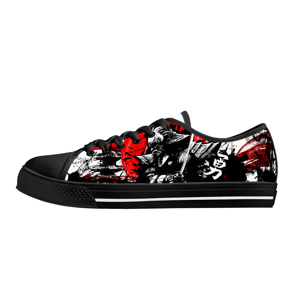 Samurai Warrior Low Tops Black Kickitink 1