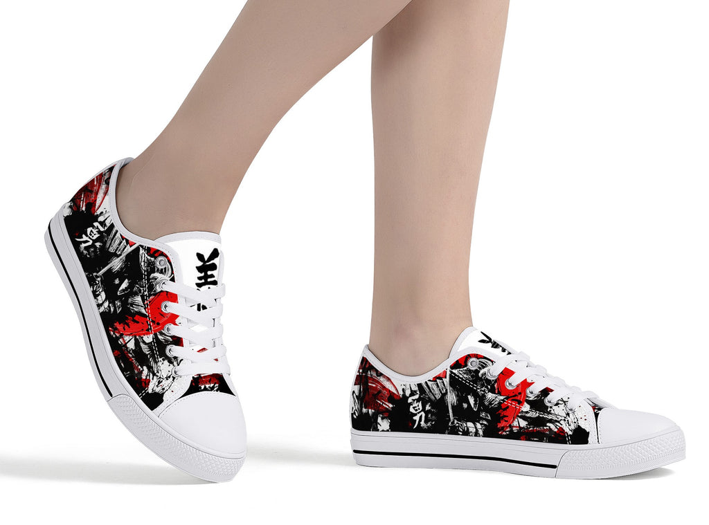 Samurai Warrior Low Tops White Kickitink 5