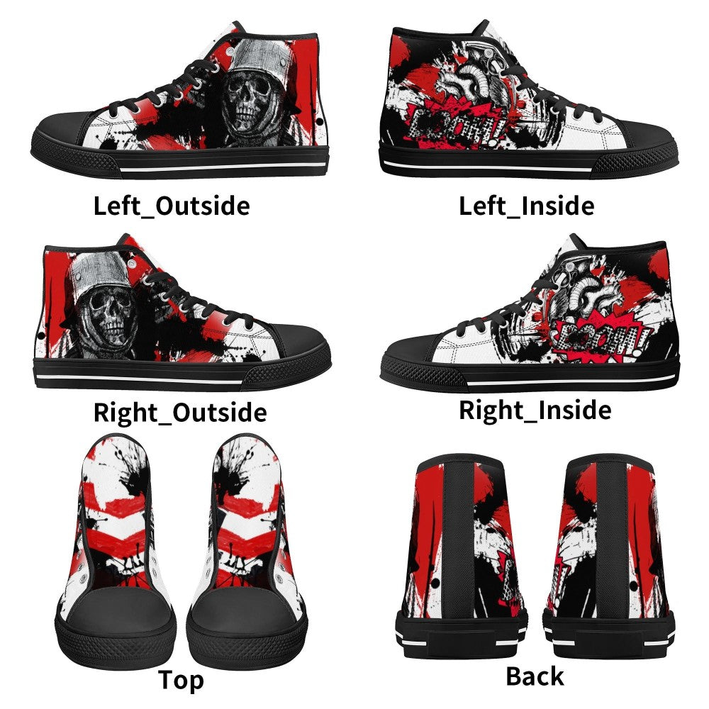 Skull Boom High Tops Black Kickitink 7