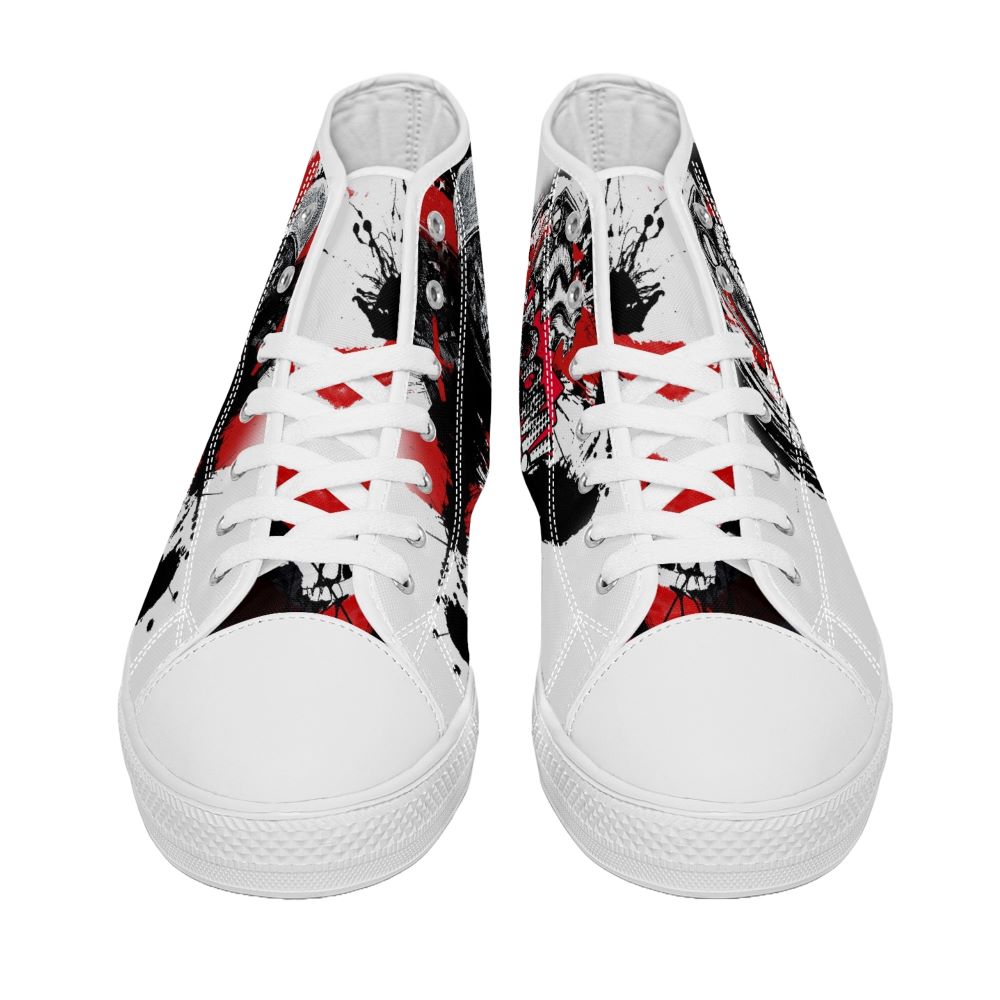 Skull Boom High Tops White Kickitink 3