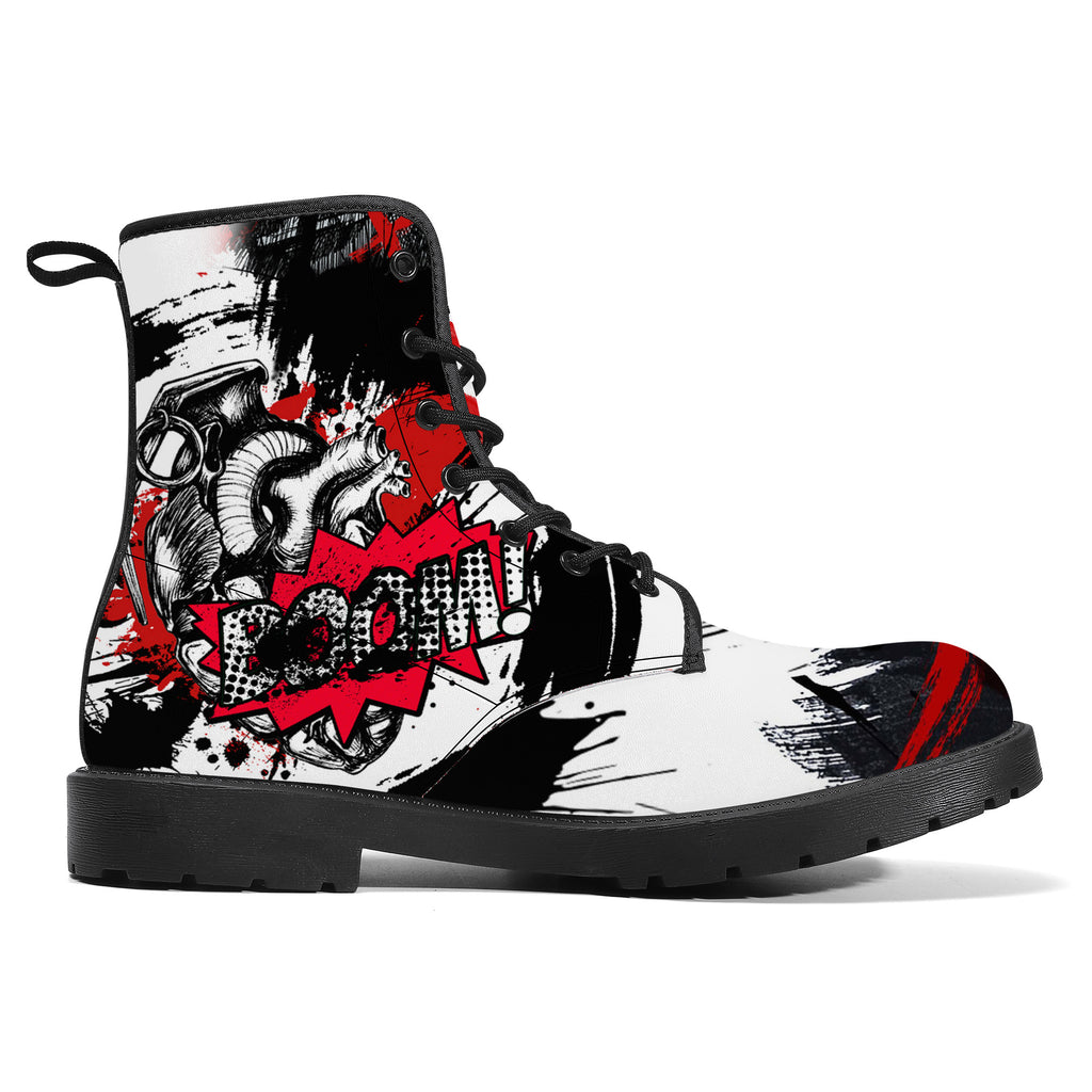 Skull Boom Leather Boot Kickitink 2