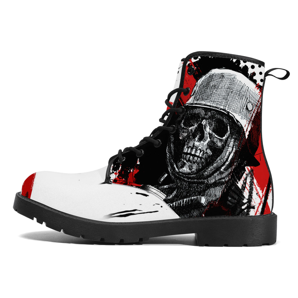 Skull Boom Leather Boot Kickitink 1