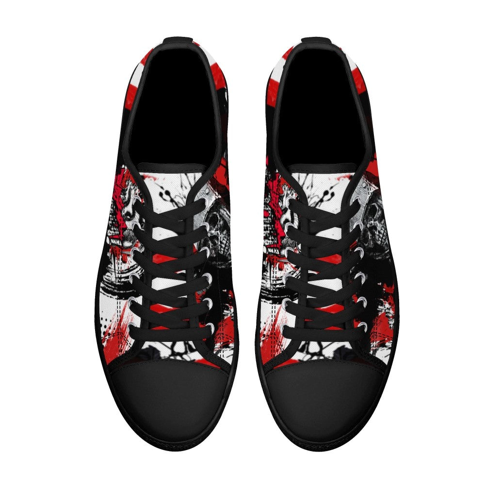 Skull Boom Low Tops Black Kickitink 3