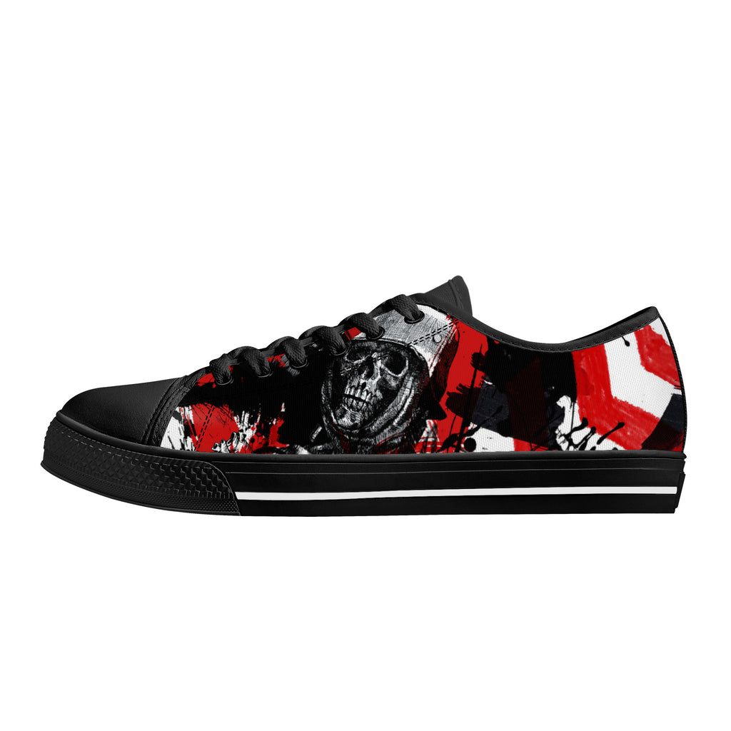 Skull Boom Low Tops Black Kickitink 1