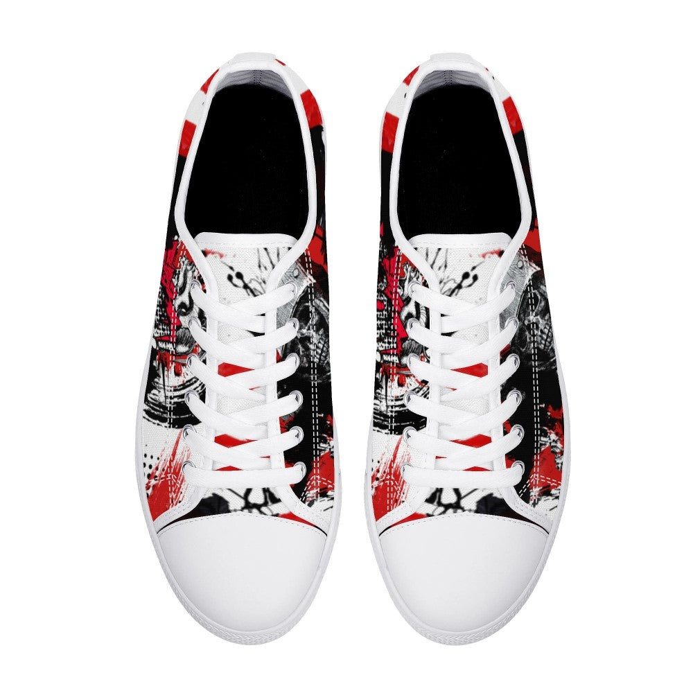 Skull Boom Low Tops White Kickitink 3