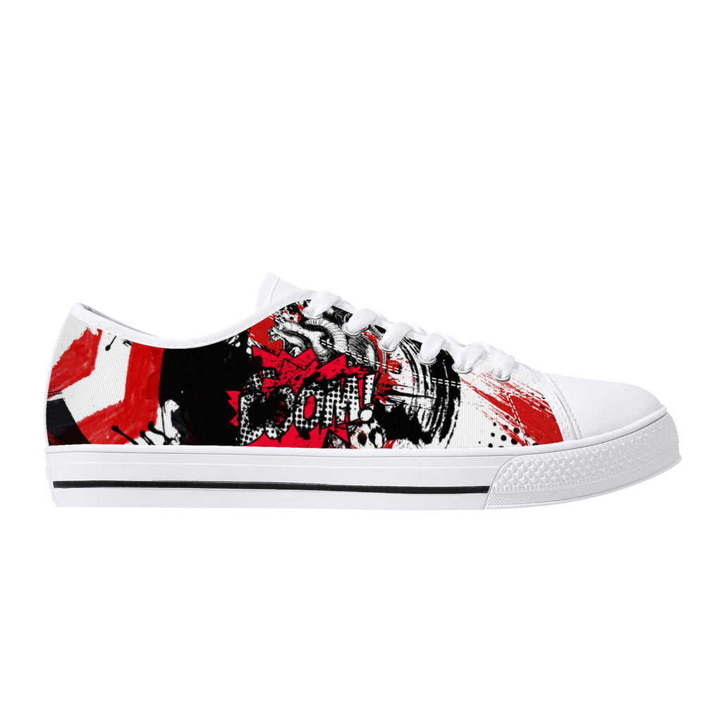 Skull Boom Low Tops White Kickitink 2