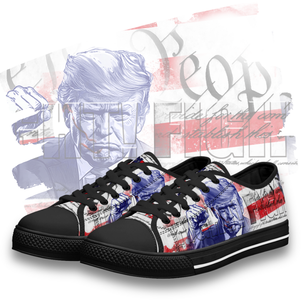 Trump 2024 - Fight Low Tops Black Featured