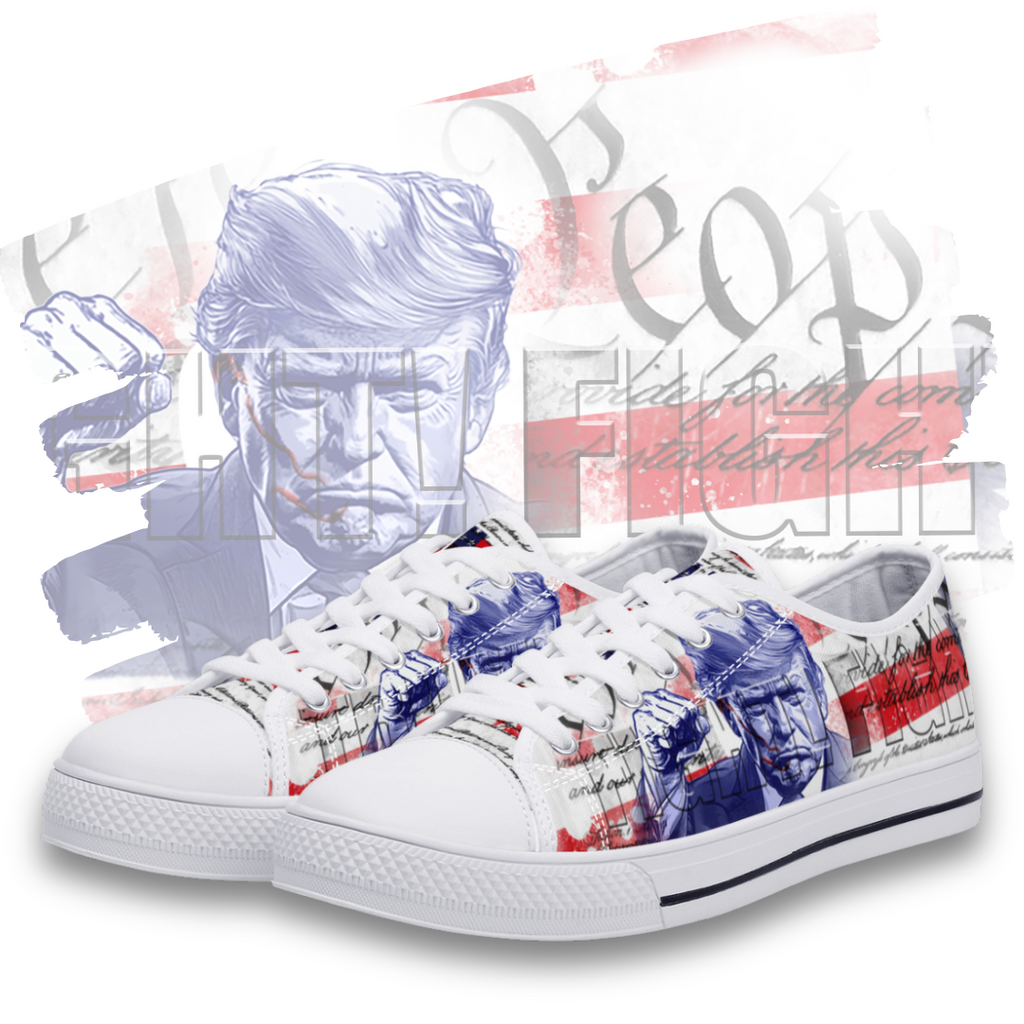 Trump 2024 - Fight Low Tops White Featured