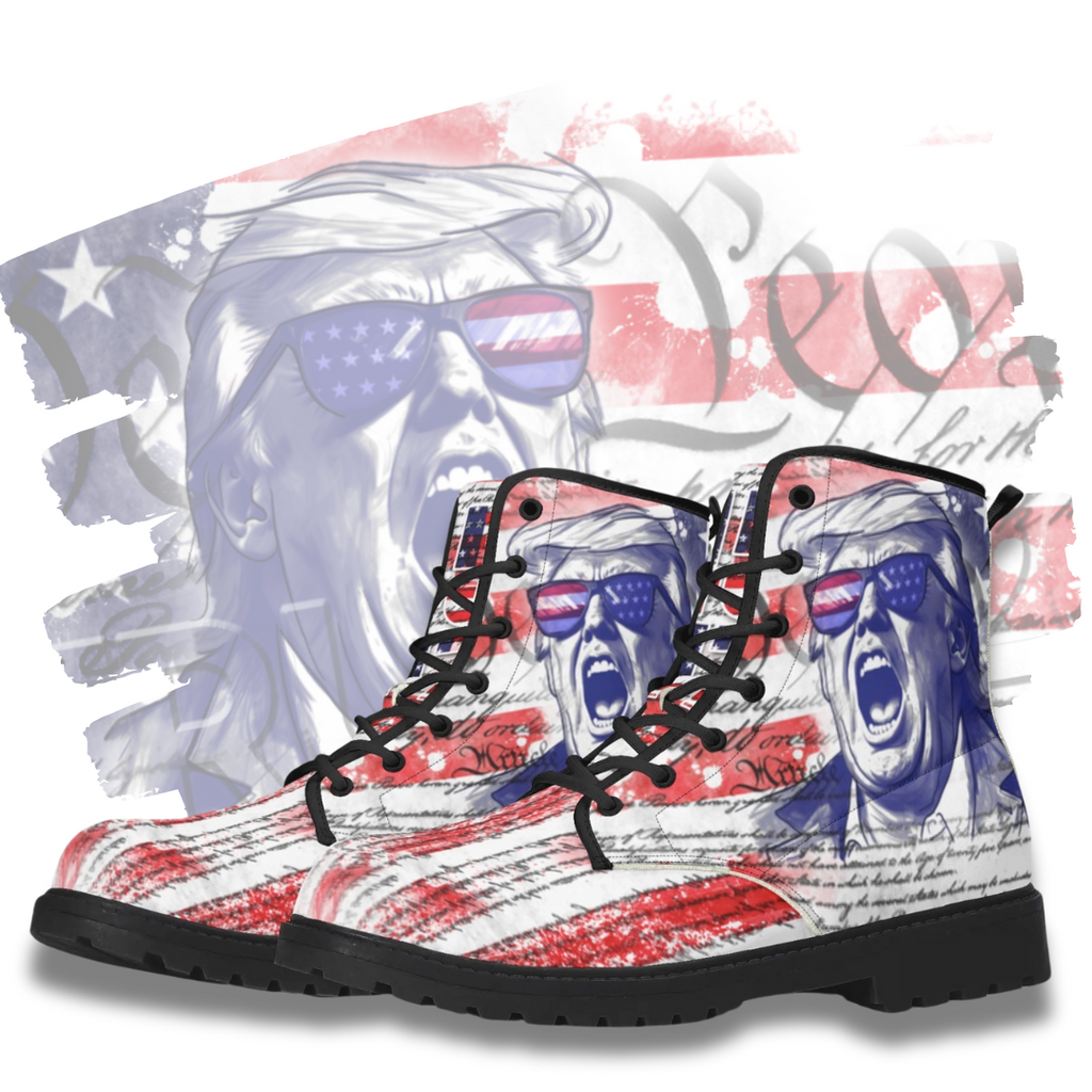 Trump 2024 Save America Leather Boot Kickitink Featured