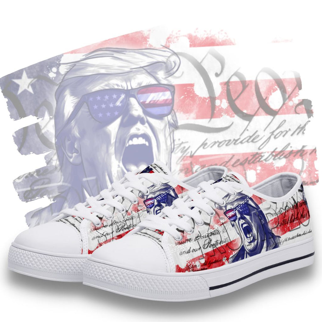 Trump 2024 Save America Low Tops White Featured