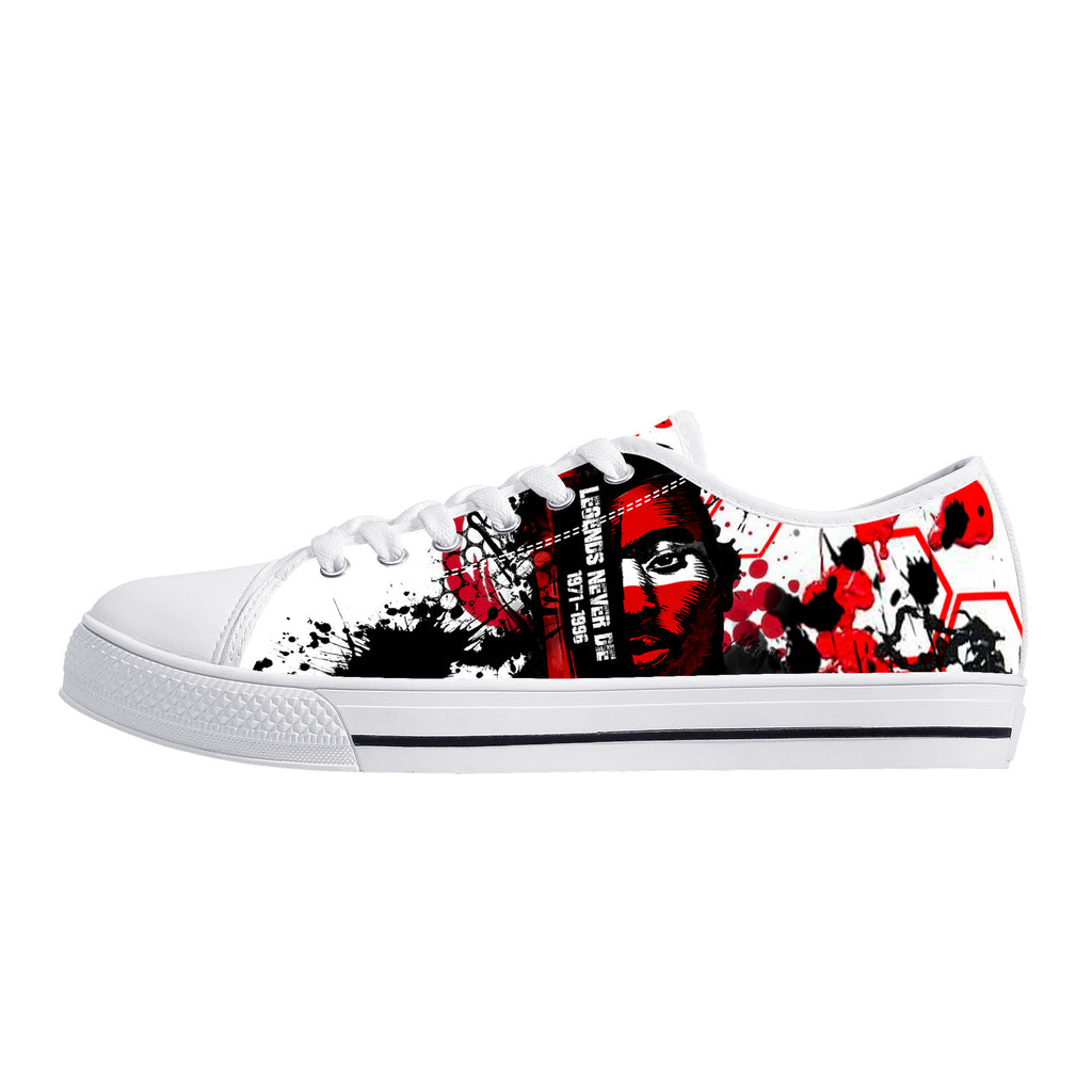 Legends Never Die Makaveli Legacy Low Tops White KickItInk 1