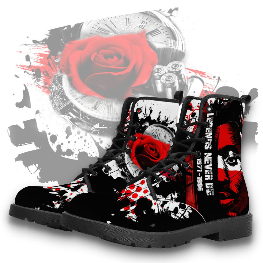 Legends Never Die Makaveli Legacy Leather Boot Black KickItInk Featured