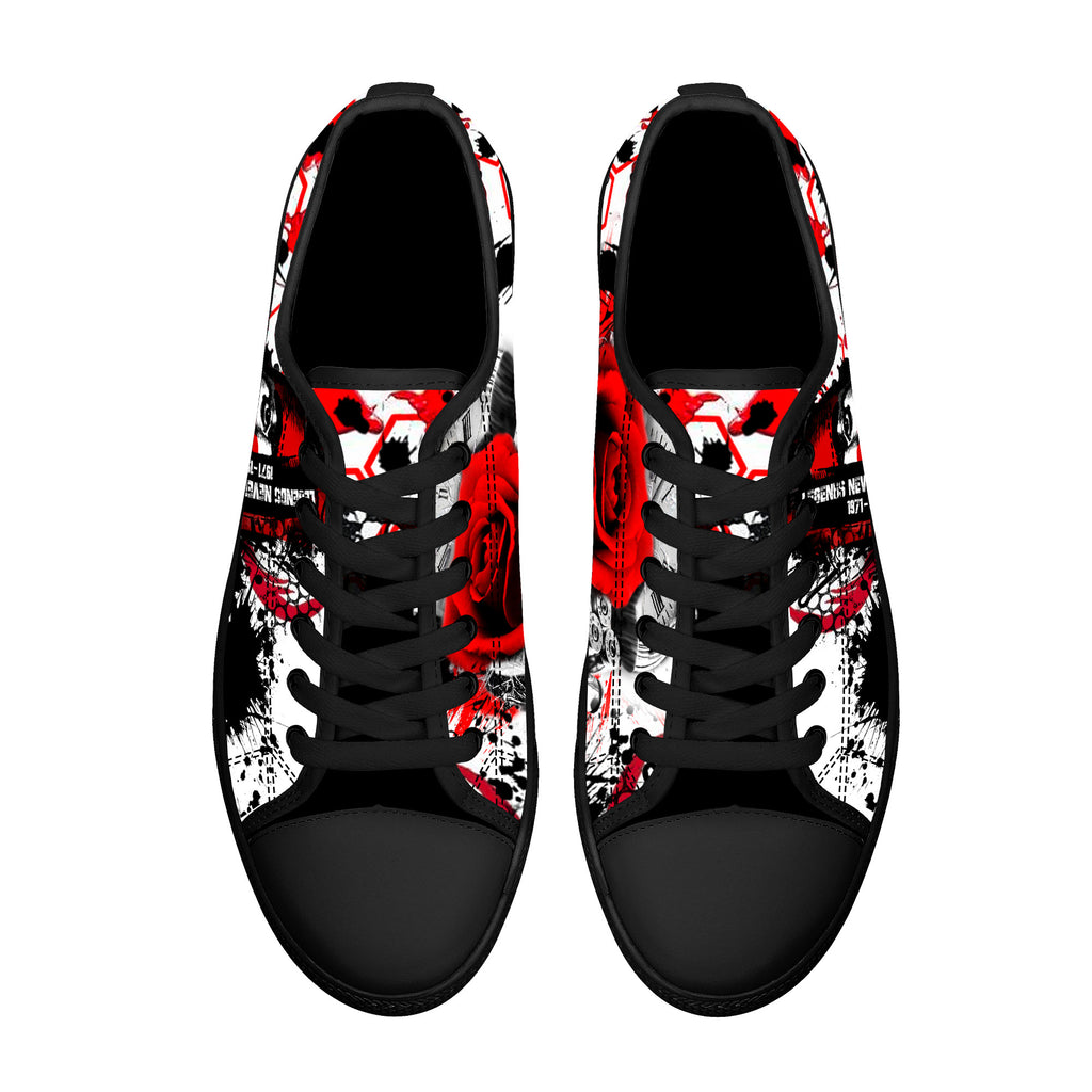 Tupac Tribute Low Tops Black Kickitink 3