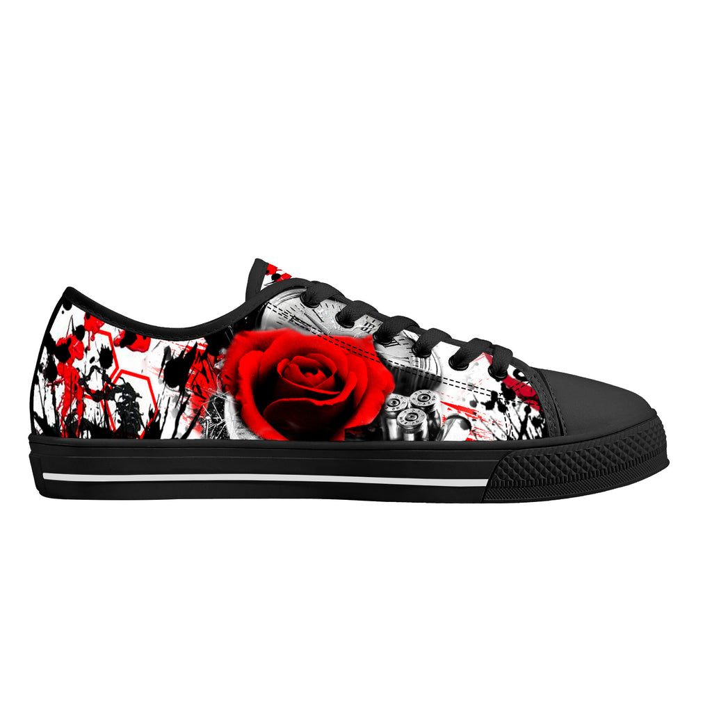 Tupac Tribute Low Tops Black Kickitink 2