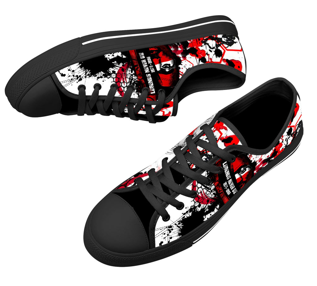 Tupac Tribute Low Tops Black Kickitink 7